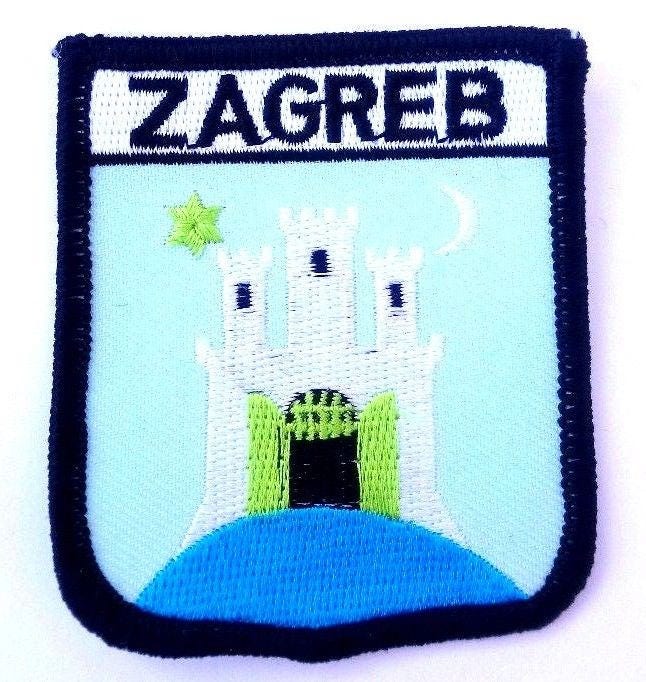 Zagreb Kroatien Hauptstadt Gestickter Aufnäher von EmblemsGifts