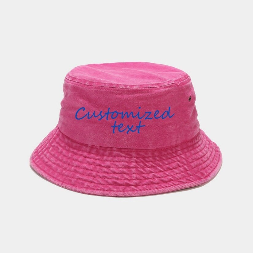 Bestickter Bucket Hat Personalisierter Hut Custom Frauen Herrenhut Outdoor Sonnenhut Ihr Text Logo von EmblifeDesign