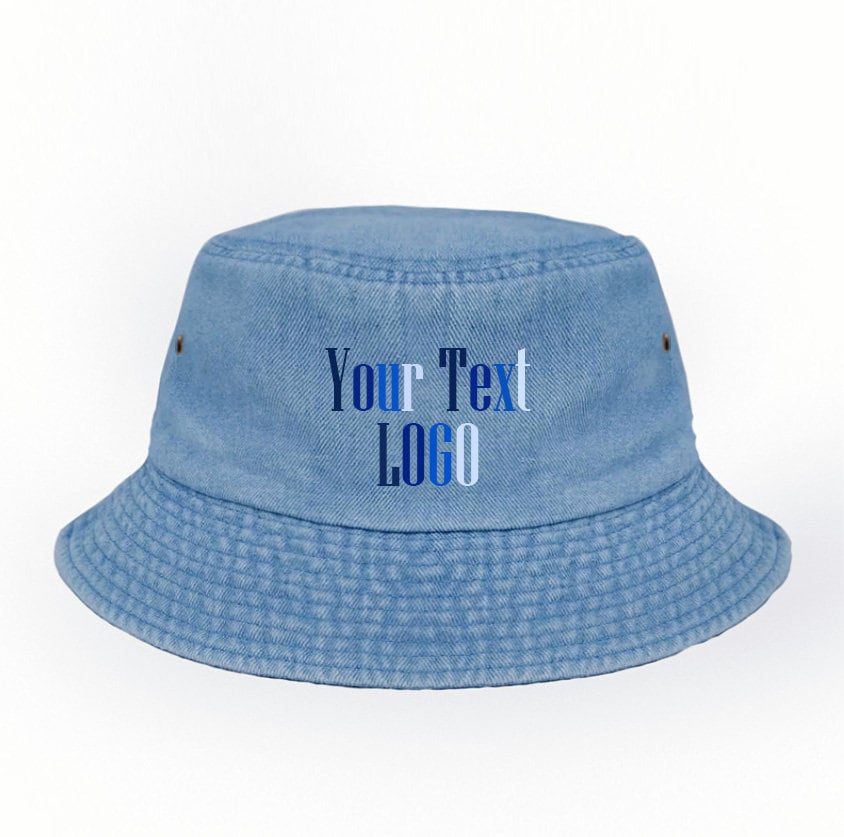 Passen Sie Bucket Hat Personalisierter Hut Custom Bestickter Frauen-Mann-Hut Denim-Bucket-Hut Outdoor-Hut Ihr Eigener von EmblifeDesign