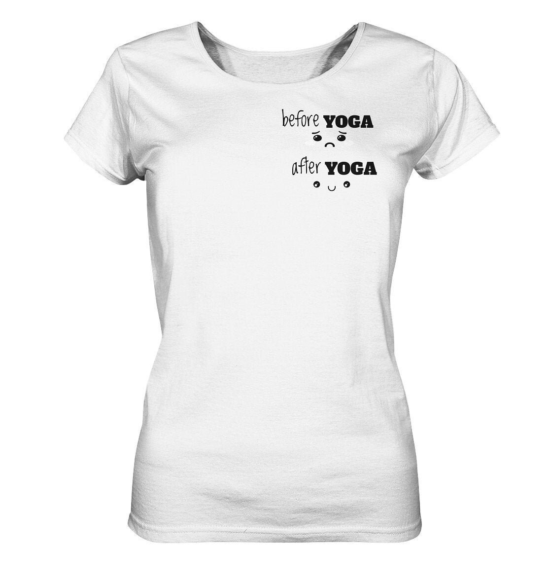 Lustiges Yoga Shirt Mit Dem Spruch " Before After "/Geschenk /Ladies Organic von EmbraceYourDream