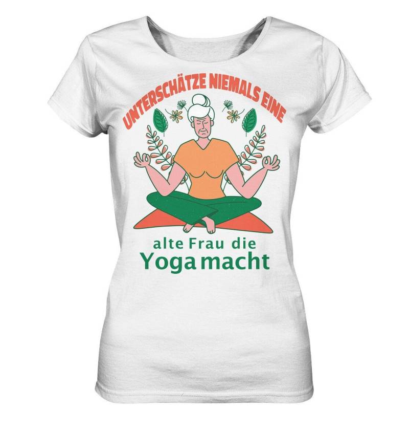 Yoga Geschenk/Shirt Mit Dem Spruch " Unterschätze Niemals Eine Alte Frau Die Macht Alte in Yogapose Ladies Organic Yoga Geschenk/Shirt Mit Dem Spruch " Unterschätze Niemals Eine Alte Frau Die Macht Alte in Yogapose Ladies Organic von EmbraceYourDream