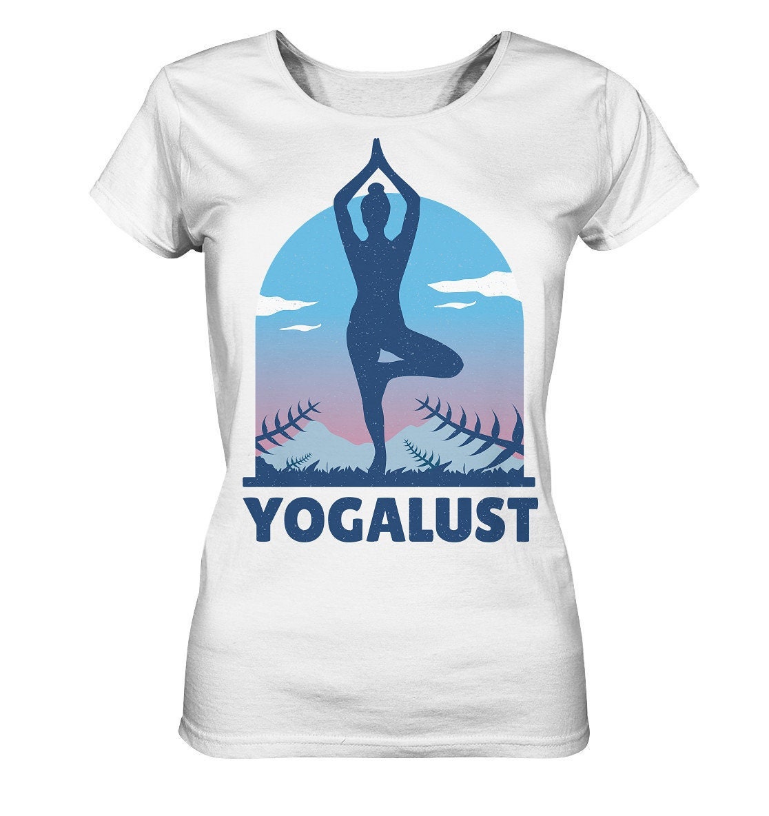 Yoga Geschenk/Shirt Mit Dem Spruch " Yogalust " Frau in Pose - Ladies Organic von EmbraceYourDream