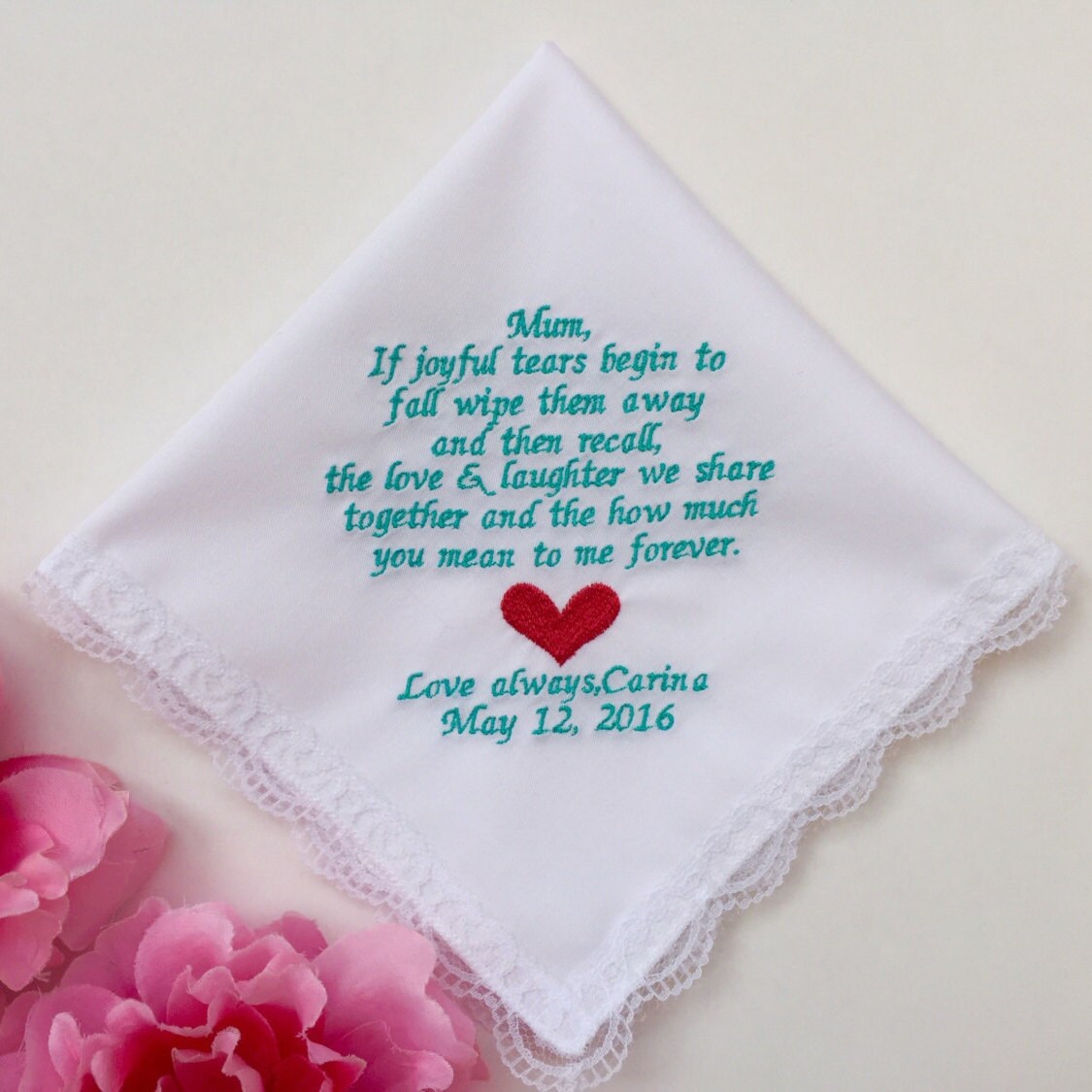 Schiffe Schnell, Personalisierte Stickerei Hochzeit Taschentuch Für Die Mutter Der Braut, Geschenk Mama An Meinem Hochzeitstag, Beste Schiffe Schnell, Personalisierte Stickerei Hochzeit Taschentuch Für Die Mutter Der Braut, Geschenk Mama An Meinem Hochzeitstag, Beste von EmbroiCollection1