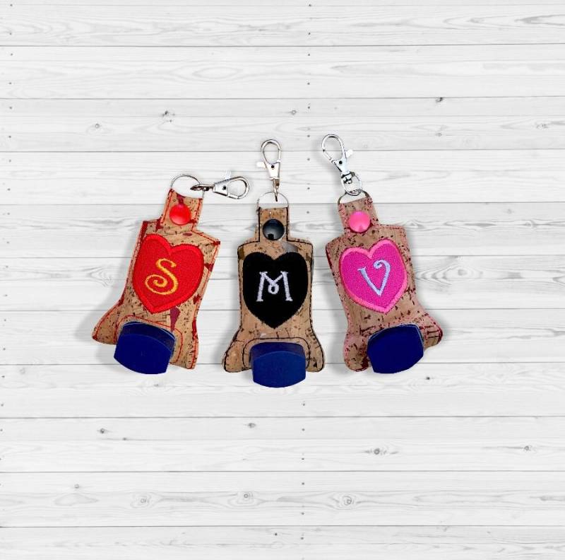 Inhalator Halter Etui Schlüsselring Pump Cover Asthma Personalisierte Initial von EmbroiderGift
