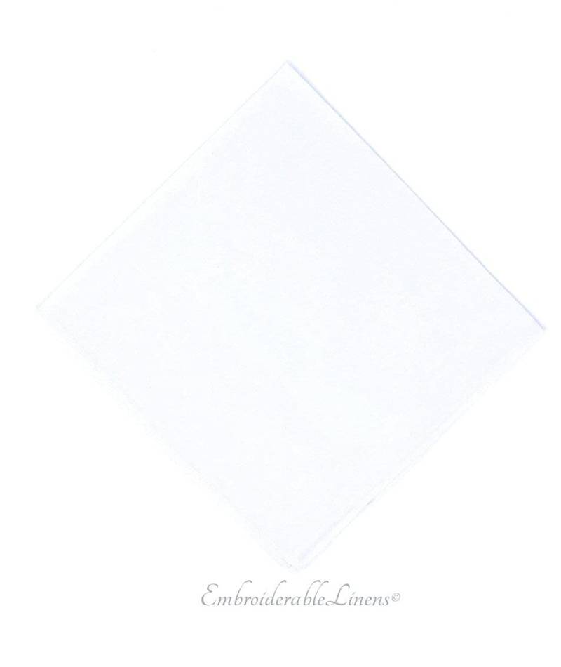 Weißes Straight Edge Saum Taschentuch 30cm X Blank Von Embroiderablelinens © Premium Ultra-Weiches Baumwollmaterial. Versand Am Nächsten Tag von EmbroiderableShop
