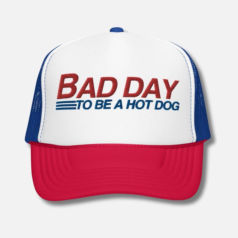 Bad Day To Be A Hot Dog Foam Trucker Hat Gestickter Chefhut Lustiger Fernlastwagenhut-Bad Geschenk von EmbroideredButterfly