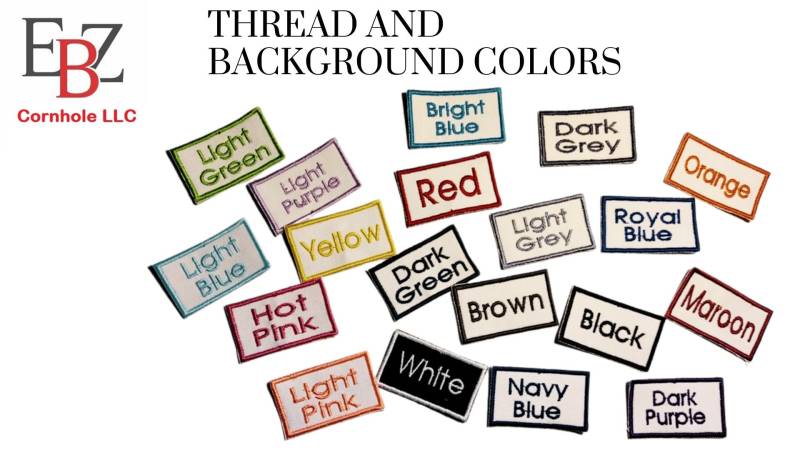 Gestickter Name Patch - Aufbügeln Cotton Tag, 1x2 " von EmbroideryByZevotek