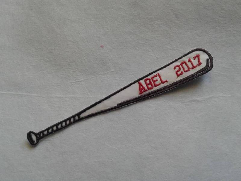 Baseball Bat Name Patches - Aufbügeln Sport Team Labels Biker Tags Aufnähen von EmbroideryByZevotek