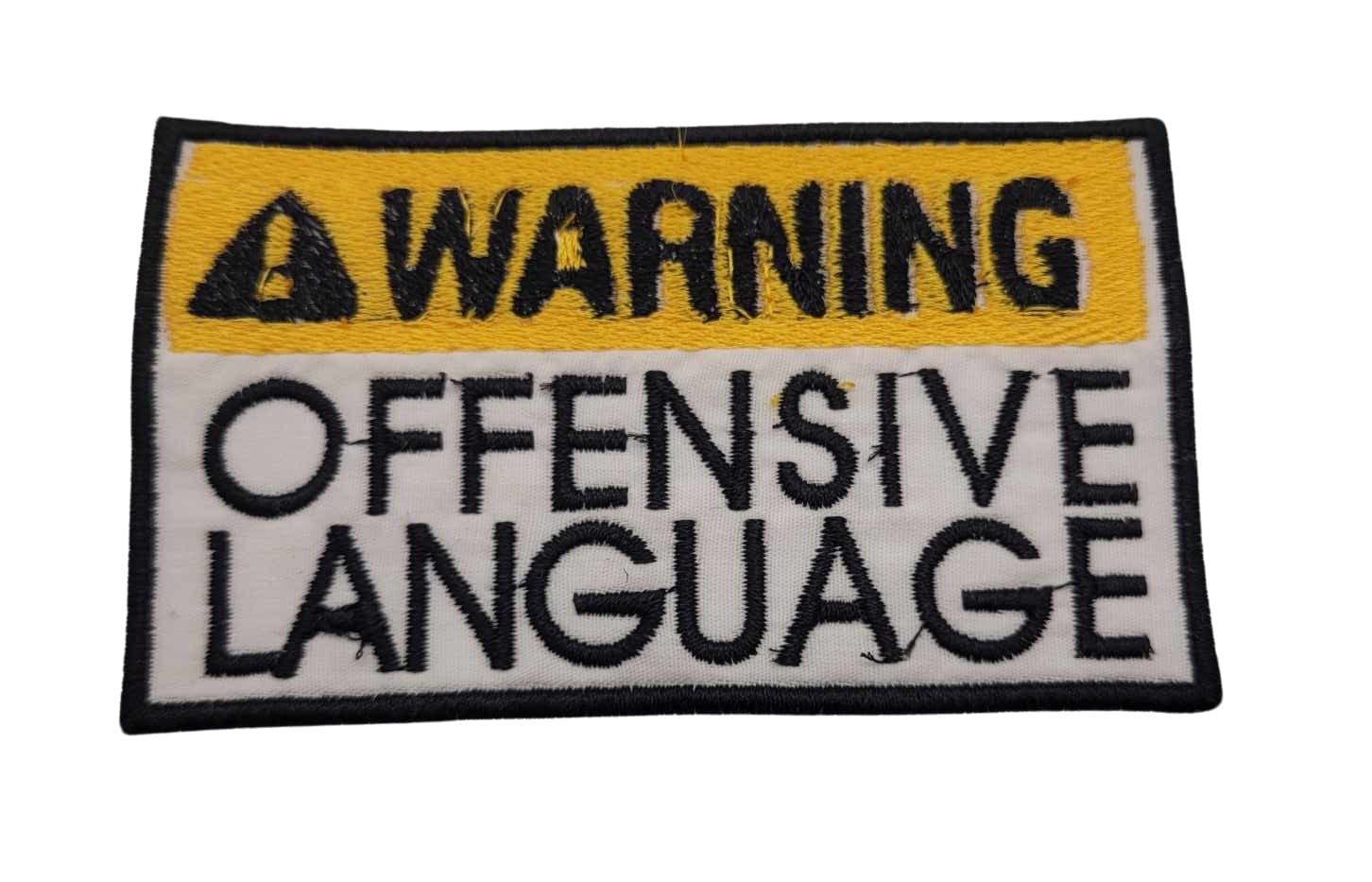 Warnung Offensive Sprache Bügelbild Lustiger Spruch Aufnäher von EmbroideryByZevotek