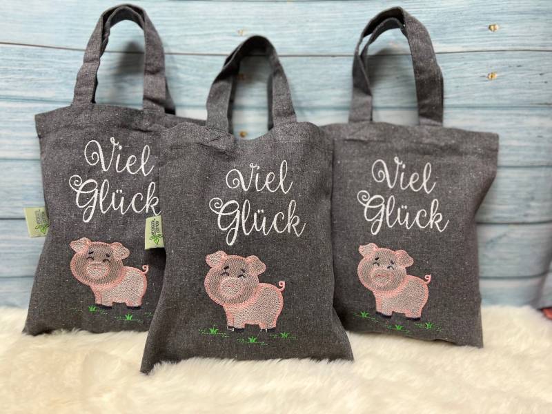 Geschenktasche, Kleine Apothekertasche, Baumwolltasche, Lehrerin Mit Herz, Vielen Glück, Happy Birthday, Halloween, Gute Besserung von EmbroideryGeschenke