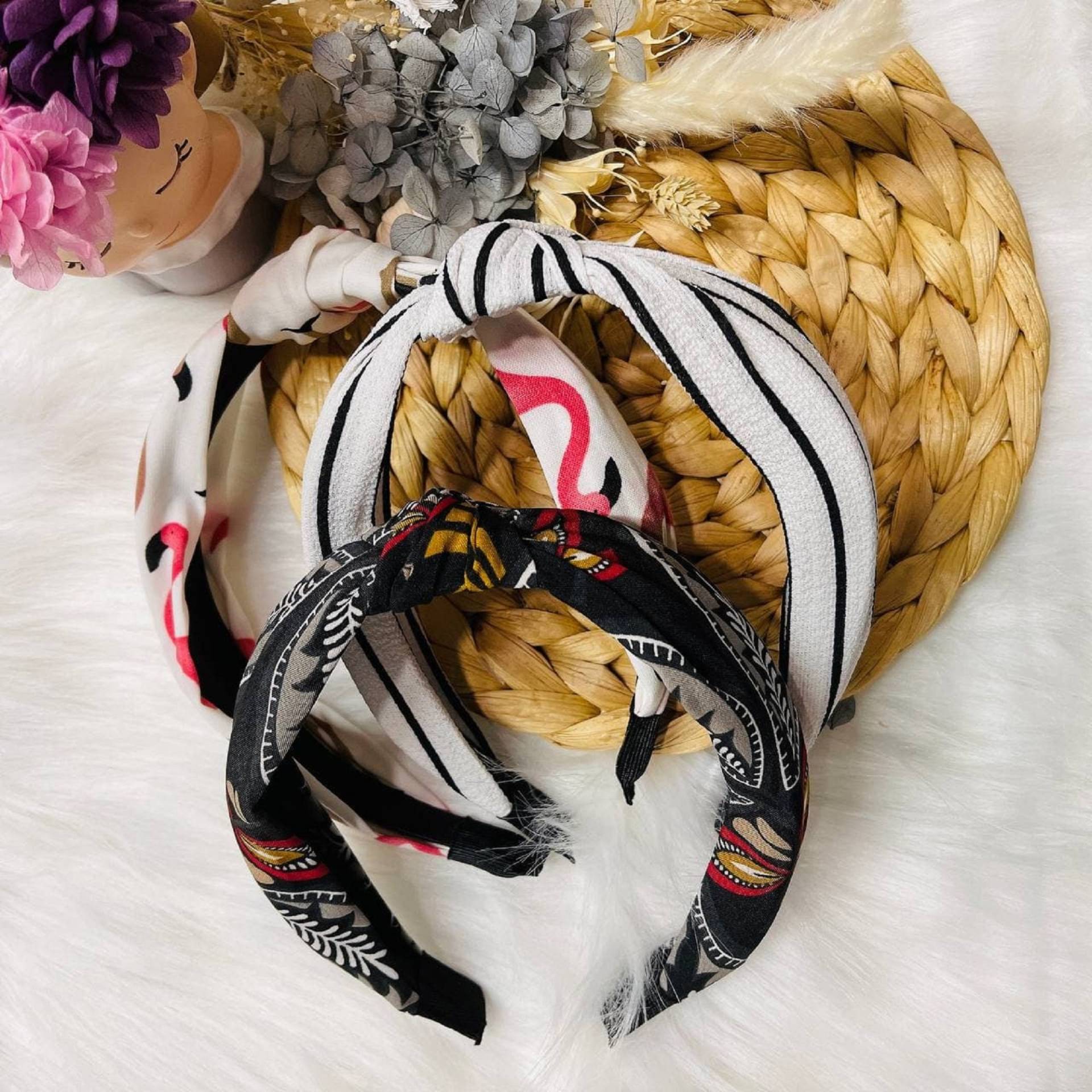 Geknotetes Stirnband Für Frauen, Stoff Überzogenes Stirnband, Vintage Stil Stoff, Stricken Top Knoten Stirnbänder, Twist von EmbroideryGiftsVN