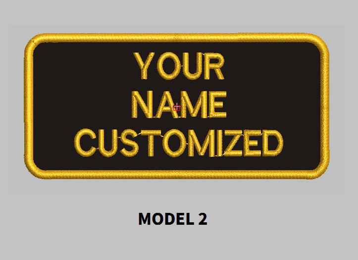 Bestickter Aufnäher 10 X 5 cm Text Nur Runde Ecken Aufbügeln von EmbroideryMaple