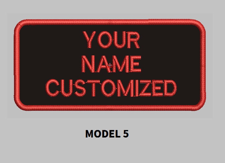 Bestickter Aufnäher 10 X 5 cm Text Nur Runde Ecken Aufnähen von EmbroideryMaple