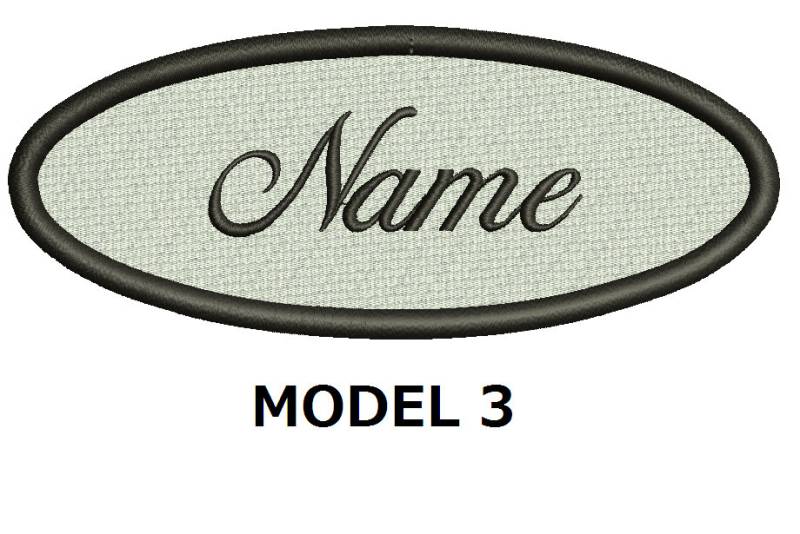 Bestickter Ovaler Aufnäher 10cm Breit von EmbroideryMaple