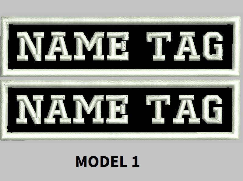 Bestickter Patch 10 X 20 cm Name Motorrad Biker Bügelbild Auf Zwei Patches von EmbroideryMaple