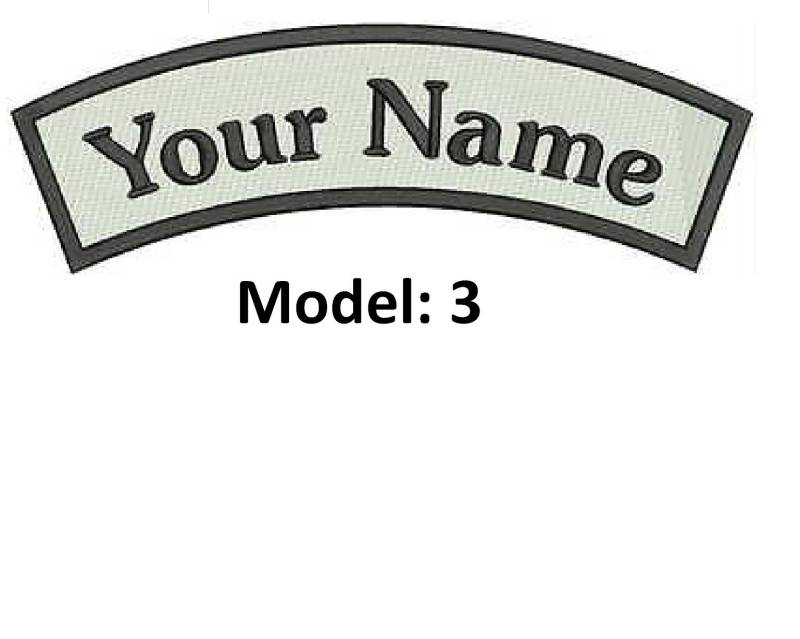 Kurve Custom Bestickter Patch 10 X 20 cm Name Motorrad Biker Aufnäher von EmbroideryMaple