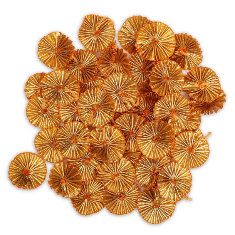 100 Stück, Gota Blumen in Goldfarbe-Embgf4509 von EmbroideryMaterial