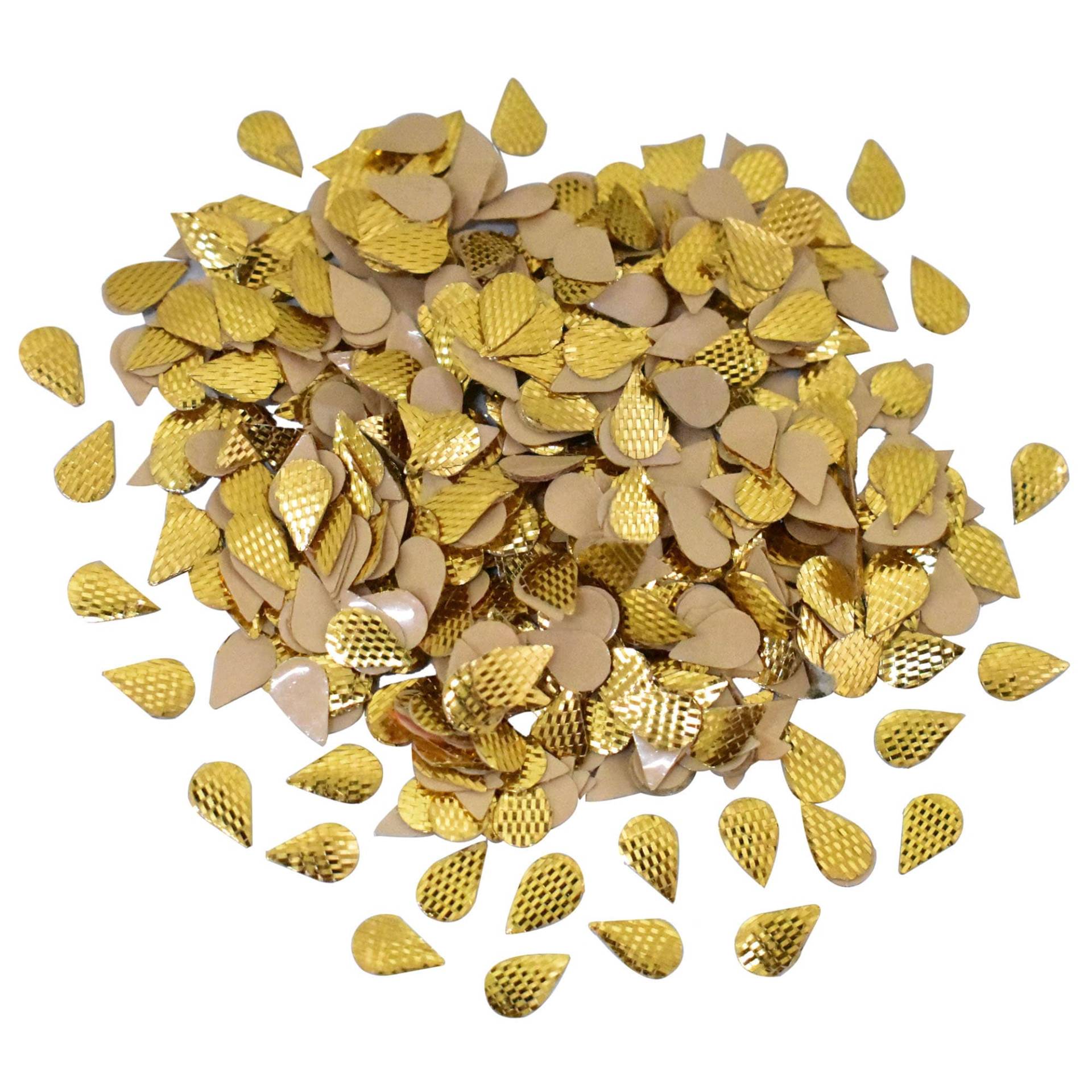 50 Gramm, Tropfenform Gota Patti in Goldfarbe - 8 6 Mm Größe von EmbroideryMaterial