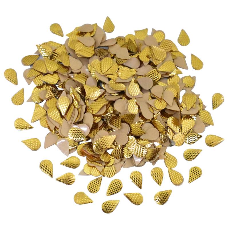50 Gramm, Tropfenform Gota Patti in Goldfarbe - 8 6 Mm Größe von EmbroideryMaterial