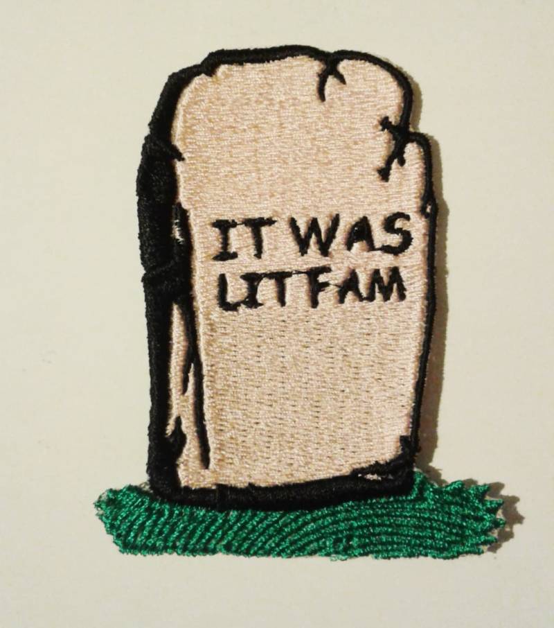 Darkside3(P It Was Lit Fam Headstone Aufnäher von EmbroideryMoks