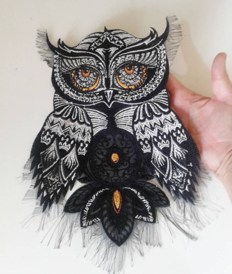 Dimamoo2(P Eule Traumfänger Aufnäher von EmbroideryMoks