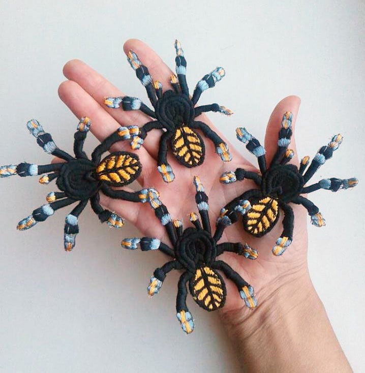 Moks102(P Set 4 Stück Psalmopoeus Irminia Insekt Aufnäher/Patch von EmbroideryMoks