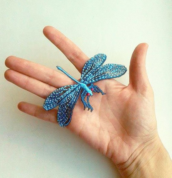 Moks38(P Blaue Libelle Embroidery Patch von EmbroideryMoks