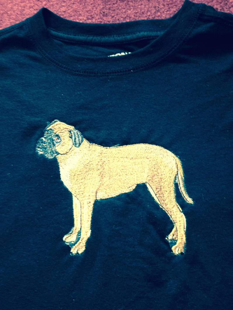Geschenk Für Hundeliebhaber/Maschinenbestickte Bulldogge/Schwarzes Langarm-strickshirt, Individuell Besticktes Geschenk Für Hundeliebhaber/Maschinenbestickte Bulldogge/Schwarzes Langarm-strickshirt, Individuell Besticktes von EmbroideryMonneArt