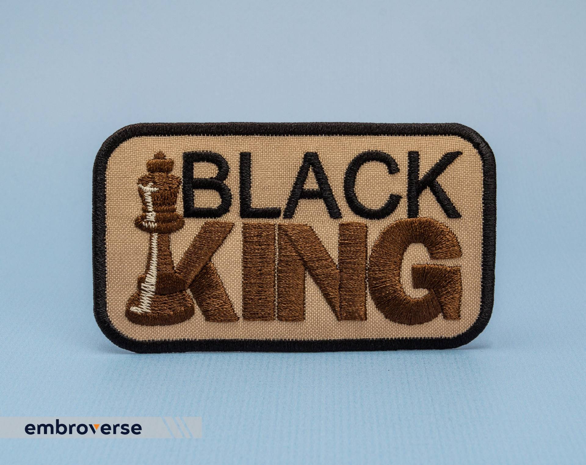 Black King Royalty Patch - Bestickter Blm Schachkönig Aufnäher/Bügeln Größe 3, 9 X 2, 3 Zoll von Embroverse