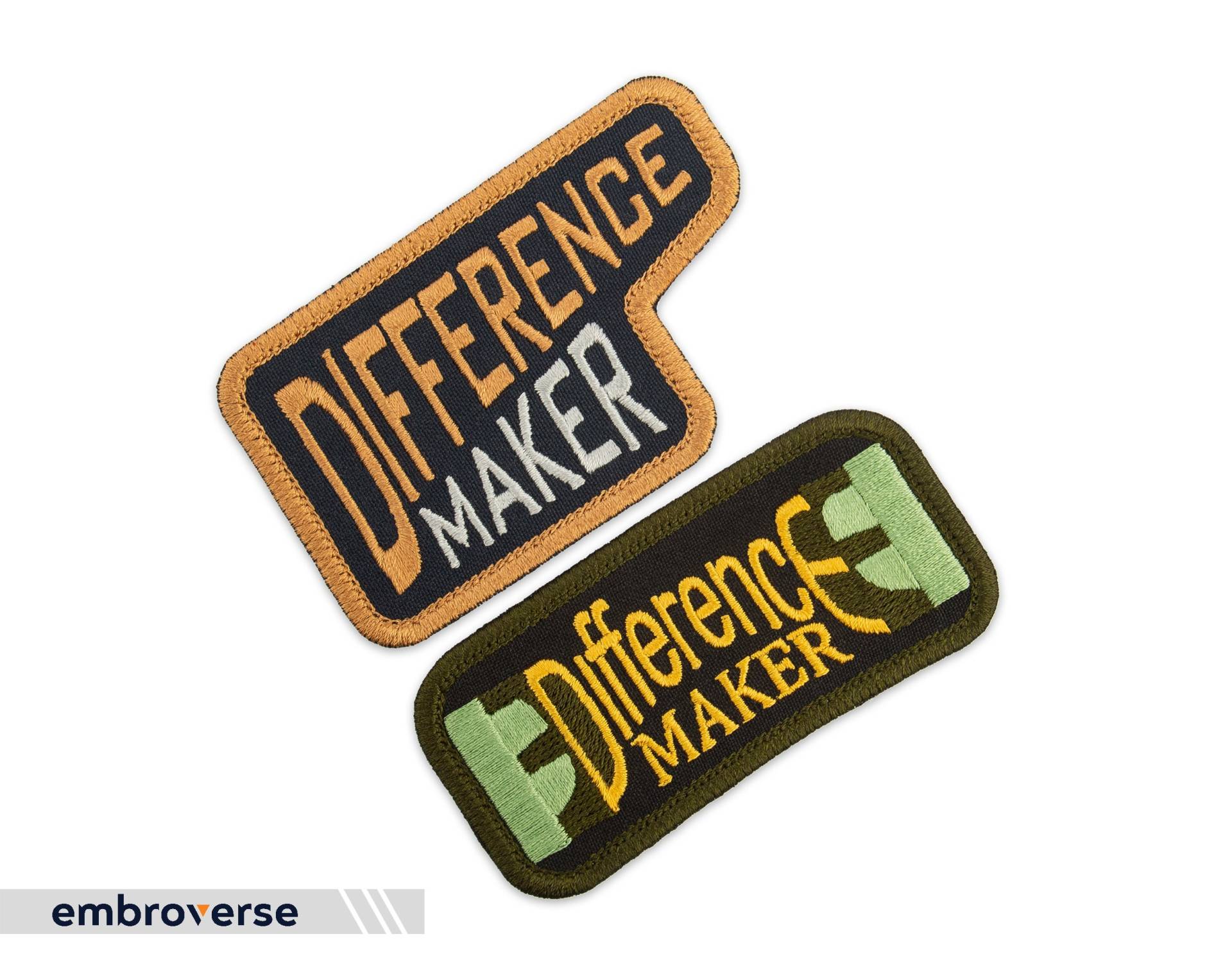 Difference Maker Patch - Bestickter Text Inspirational Quote Spruch Bügeln Aufnäher von Embroverse