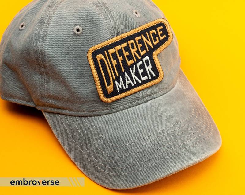 Difference Maker Patch - Bestickter Text Inspirational Quote Spruch Bügeln Aufnäher von Embroverse
