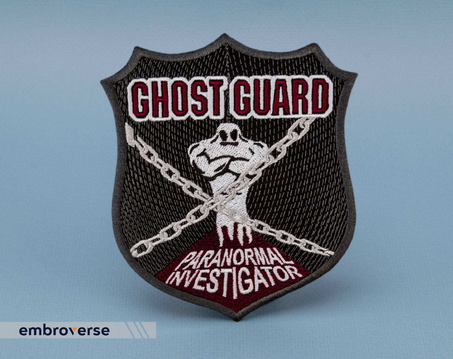 Ghost Guard Patch - Paranormale Monster Investigator Bestickt Eisen Auf Patches Größe 3, 9 X 5 Zoll von Embroverse