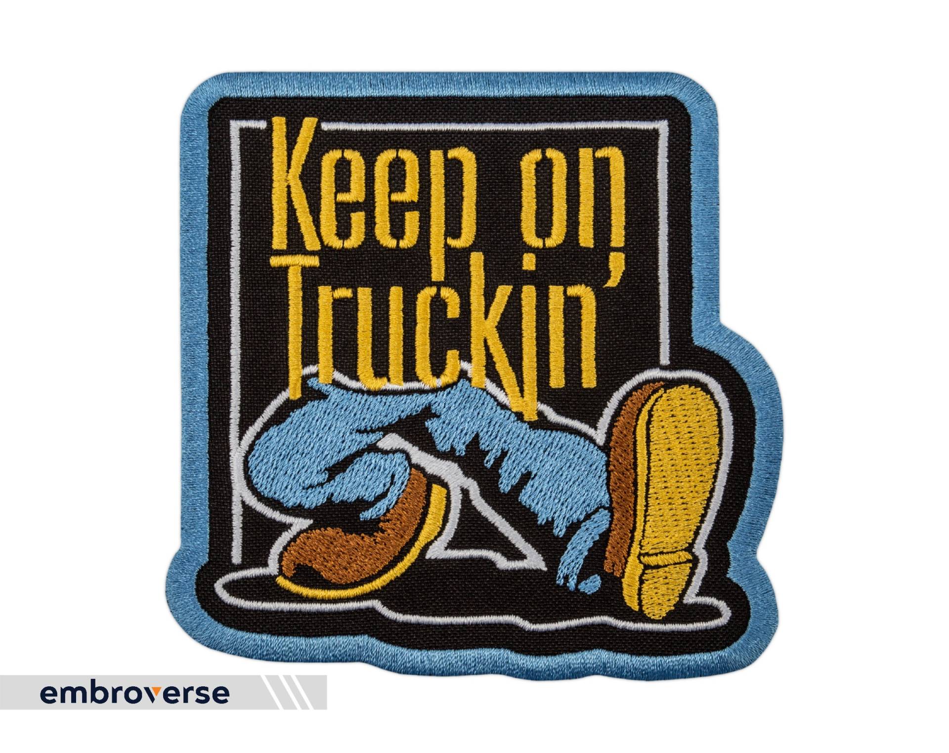 Keep On Trucking Aufnäher - Bestickter Vintage Stil/Bügeln Größe 3, 9 X Zoll von Embroverse