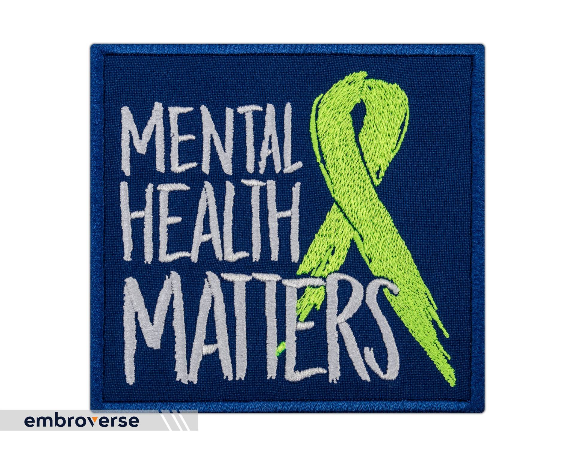 Mental Health Matters Aufnäher -/Bügelbild Größe 10 X 12 cm von Embroverse