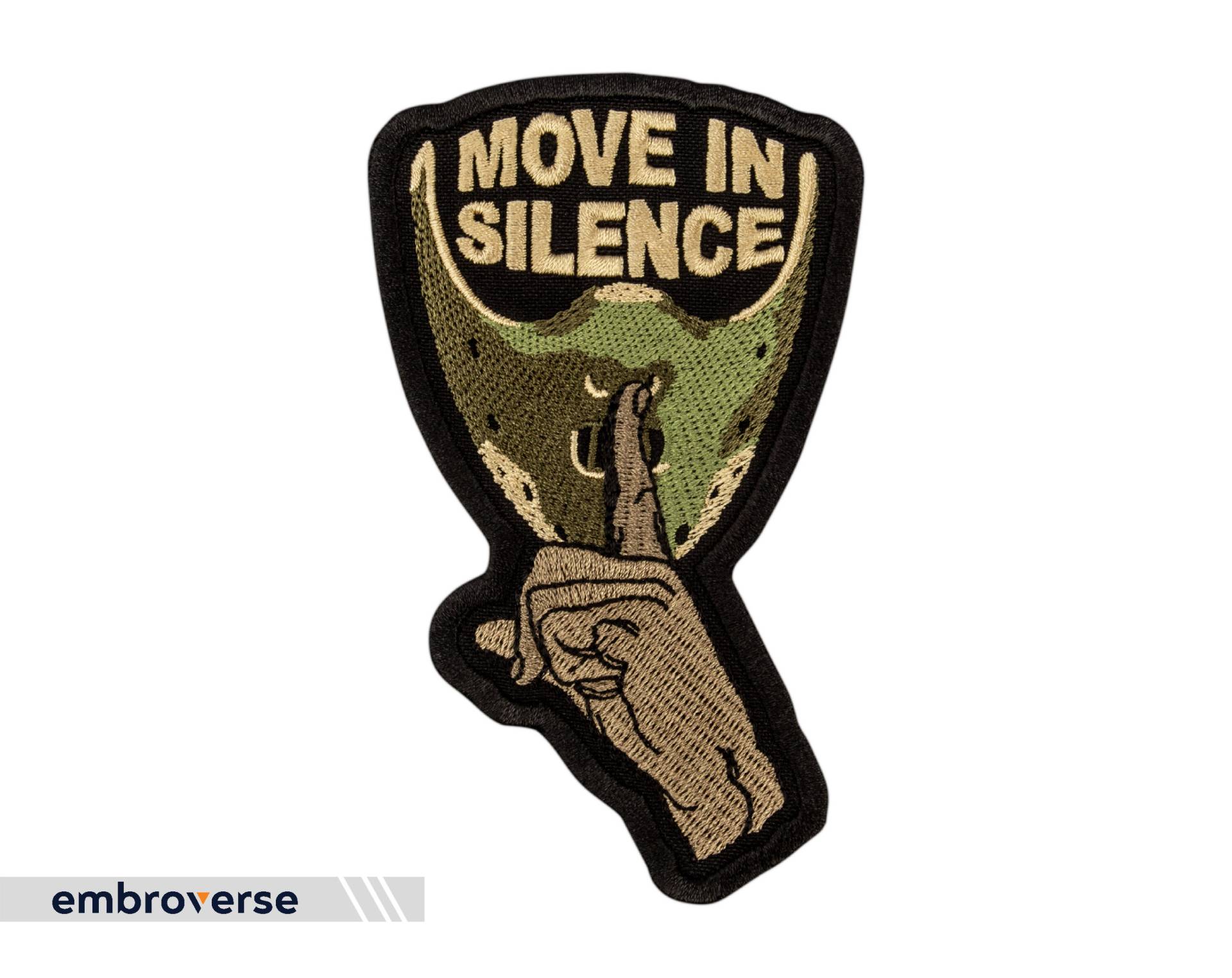 Move in Silence Patch - Lustige Statement Zitate Gestickter Spruch Bügelbild Größe 2, 8 X 4, 7 Zoll von Embroverse