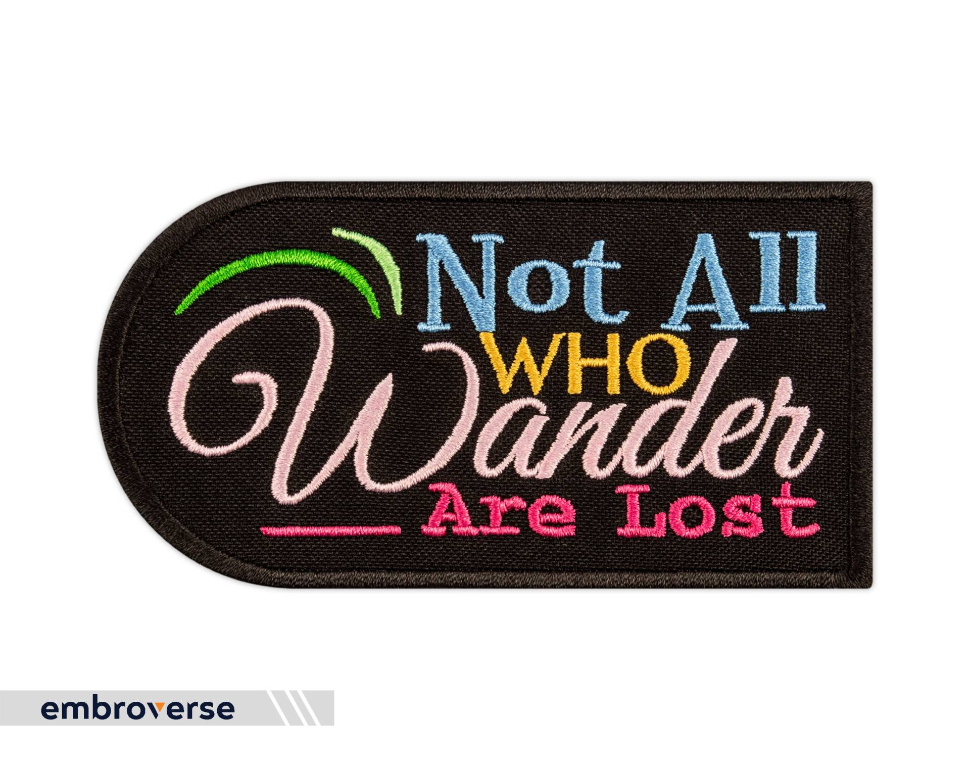 Not All Who Wander Are Lost - Vintage Style Reise Aufnäher/Bügelaufnäher Größe 4, 2 X 2, 2 Zoll von Embroverse