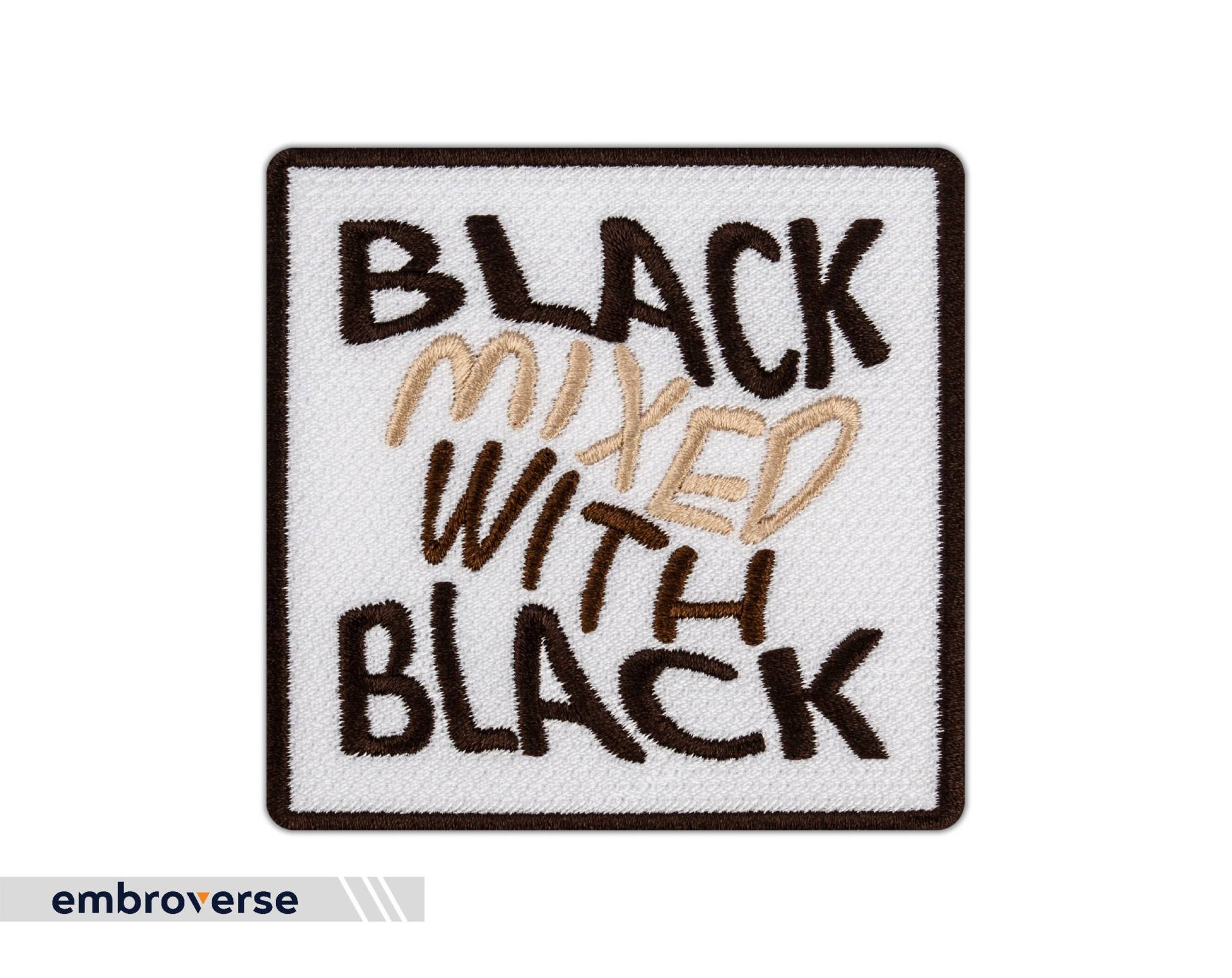 Schwarz Gemischt Mit Aufnäher - Blm Support Black History Proud Gestickte Bügelbilder Größe 3, 5 X Zoll von Embroverse