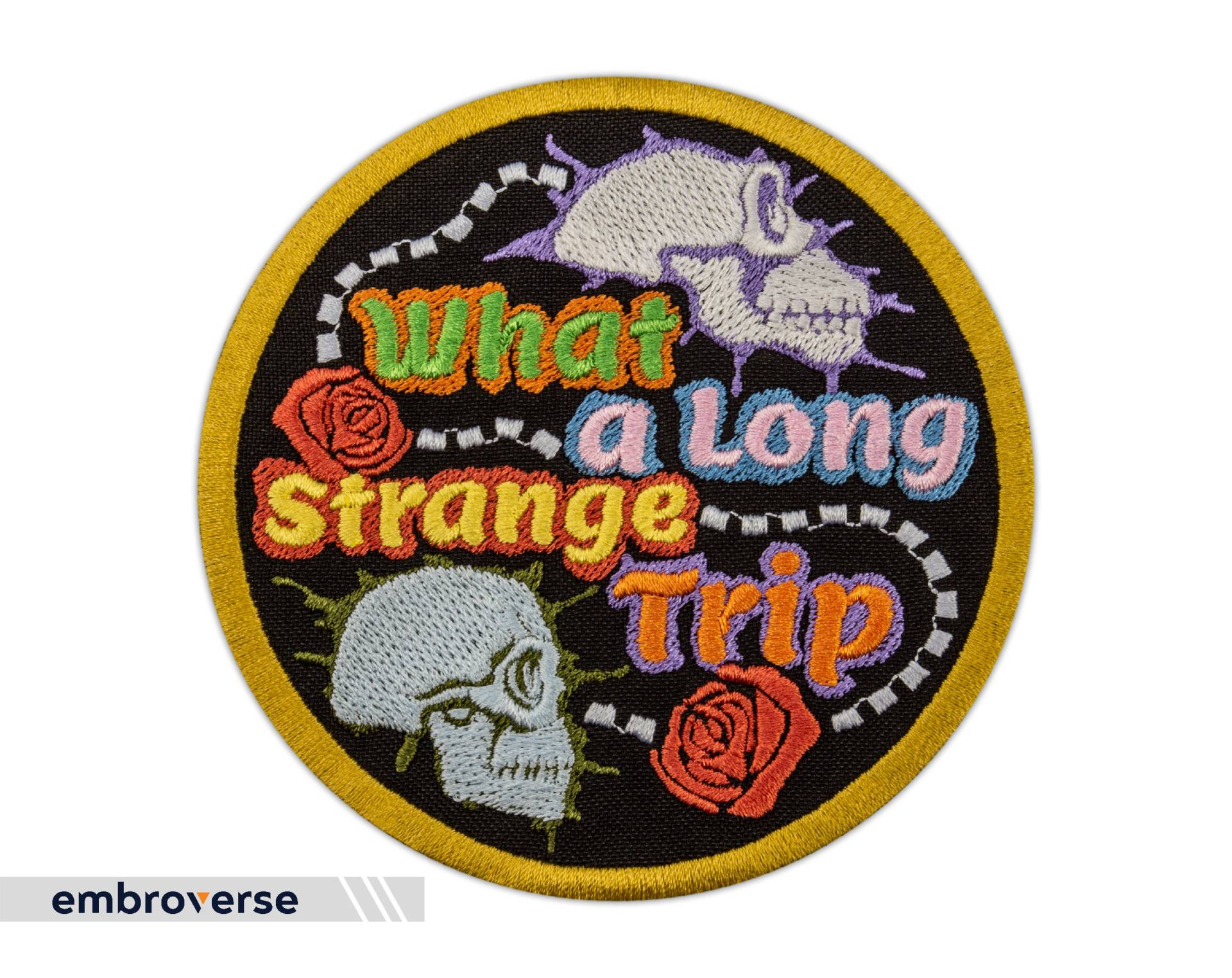 What A Long Strange Trip It's Been Patch - Bestickter Evolution Cycle Aufbügler Größe 10 cm von Embroverse