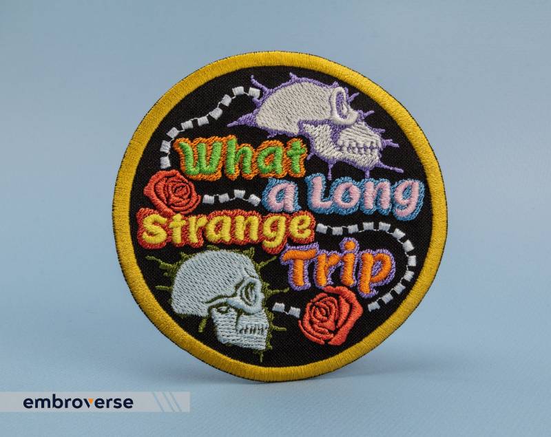 What A Long Strange Trip It's Been Patch - Bestickter Evolution Cycle Aufbügler Größe 10 cm von Embroverse