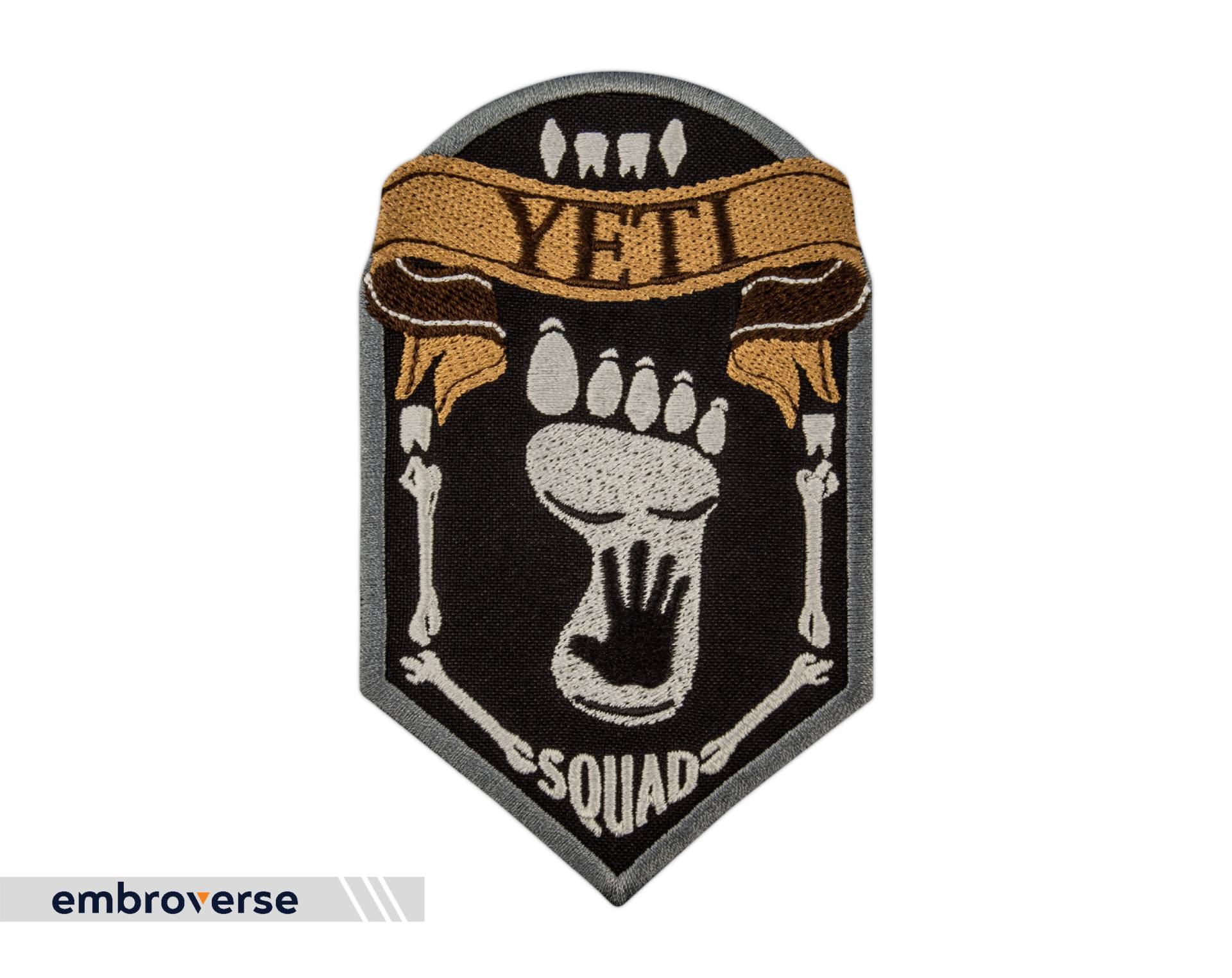 Yeti Kader Bigfoot Patch - Sasquatch Cryptozoology Paranormal Monster Bestickt Eisen Auf Patches Größe 3 X 4, 8 Zoll von Embroverse