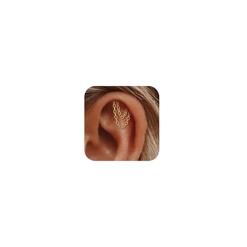 Versteckte Helix-Ohrringe, baumelnde, flache Rückseite, hypoallergen, Knorpelohrringe, zierlicher Helix-Piercing-Schmuck von Embtrem