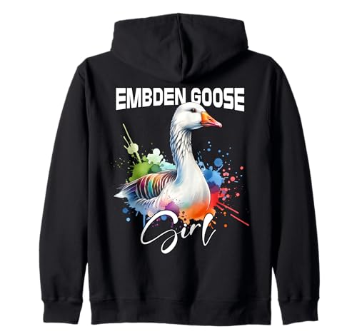 Emdener Gans Embden Goose Mädchen Emdengans Kapuzenjacke von Emdengans Designs Damen