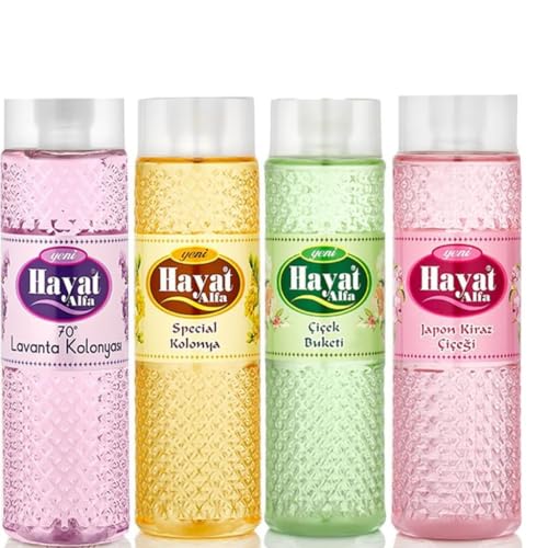 3er 400cc Set Hayat-Alfa Kolonyasi 80° Kölnisch Wasser Kolonya -MIX von Emeco
