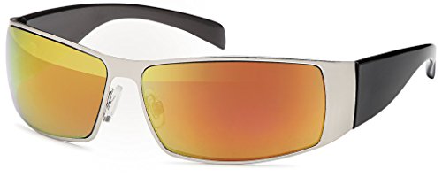 Emeco COOLE HERREN SONNENBRILLE DESIGNER SPORT MOTORRAD BIKER RAD BRILLE A30001 (Revo-verspiegelt-A30001) von Emeco