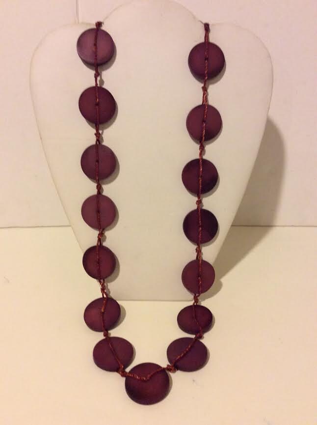 Augenringe Rosa Lange Klobige Harz Link Halskette von EmeliaHart