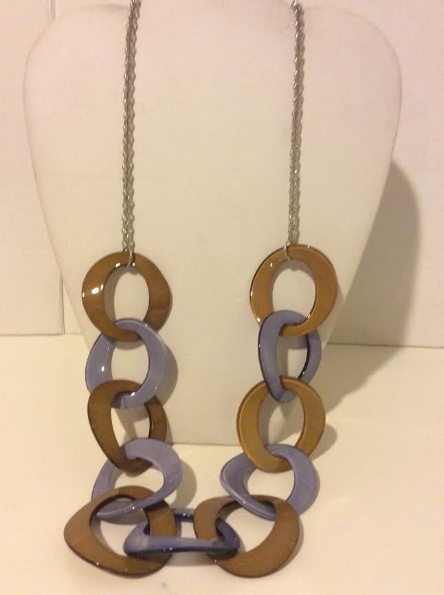 Braun Und Lila Lange Klobige Harz Verbindung Halskette Braun Und Lila Lange Klobige Harz Verbindung Halskette von EmeliaHart