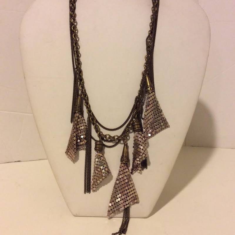 Bronze Und Rosa Multi Schicht Eleganten Tropfen Anweisung Halskette Bronze Und Rosa Multi Schicht Eleganten Tropfen Anweisung Halskette von EmeliaHart