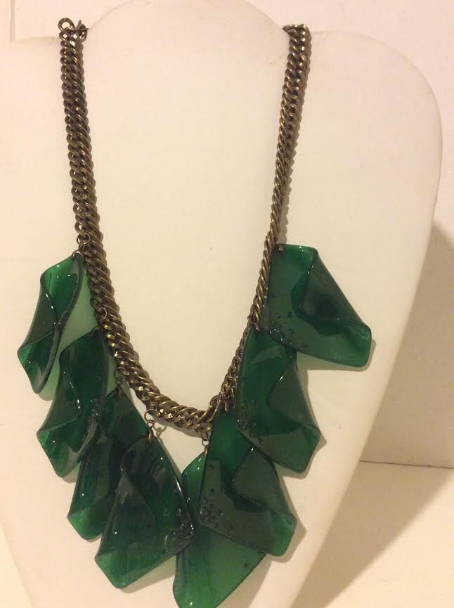 Forest Grün Harz Einzigartige Kurze Klobige Verbindung Halskette Forest Grün Harz Einzigartige Kurze Klobige Verbindung Halskette von EmeliaHart