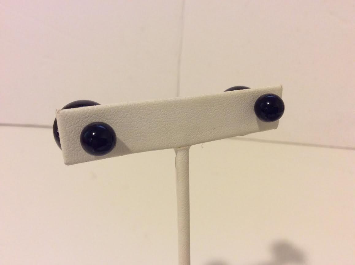 Glänzend Schwarze Zweiteilige Perle Ohrringe von EmeliaHart