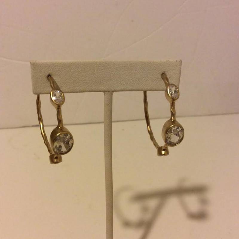 Gold Farbig Und Faux Diamant Creolen Gold Farbig Und Faux Diamant Creolen von EmeliaHart